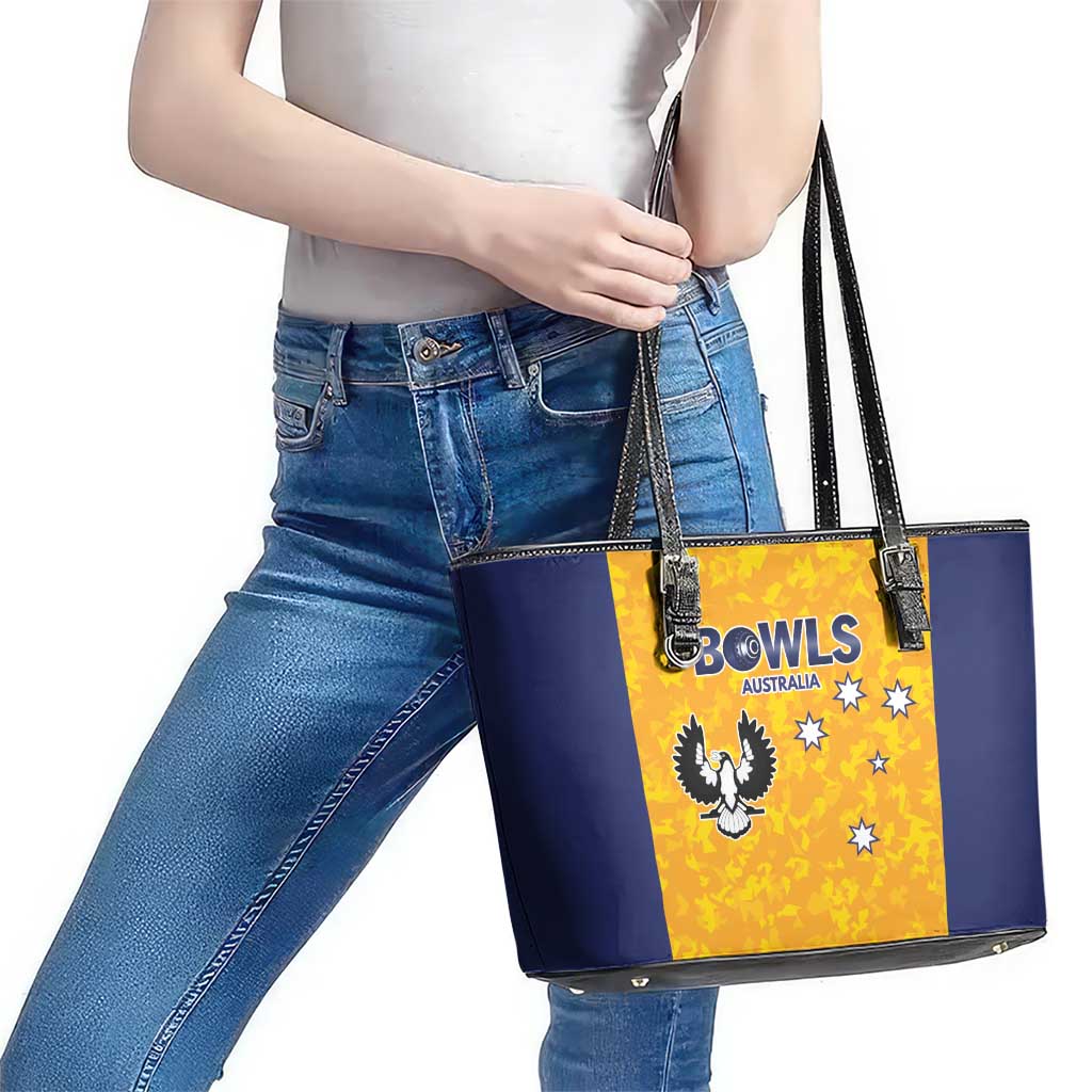 Australian South Australia Lawn Bowls Leather Tote Bag Aussie Minimalist Style - Aussie Hoodie