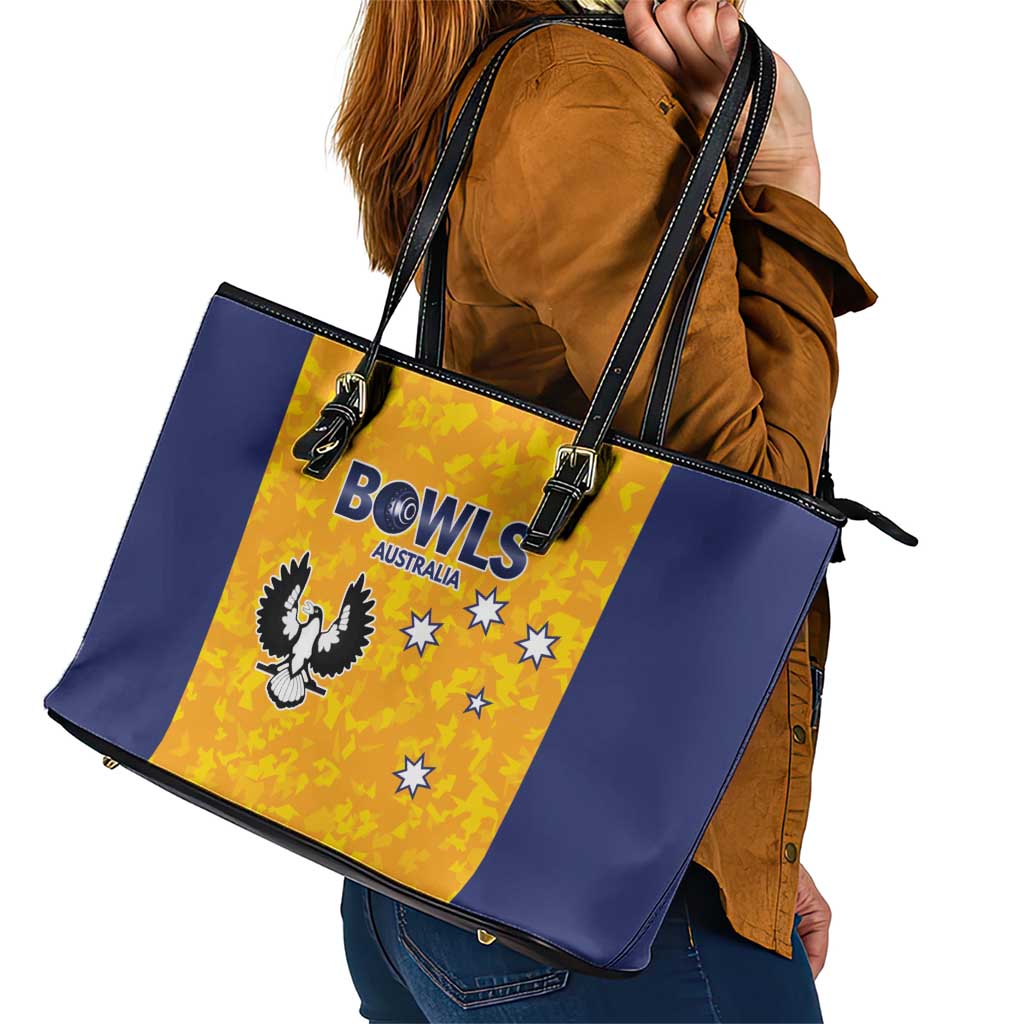 Australian South Australia Lawn Bowls Leather Tote Bag Aussie Minimalist Style - Aussie Hoodie