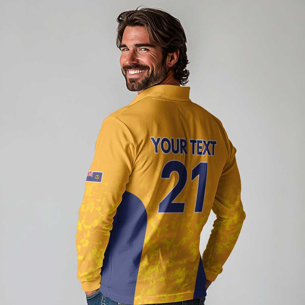 Australian South Australia Lawn Bowls Custom Long Sleeve Polo Shirt Aussie Minimalist Style - Aussie Hoodie