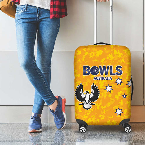 Australian South Australia Lawn Bowls Luggage Cover Aussie Minimalist Style - Aussie Hoodie