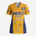 Australian South Australia Lawn Bowls Custom Scrub Top Aussie Minimalist Style - Aussie Hoodie