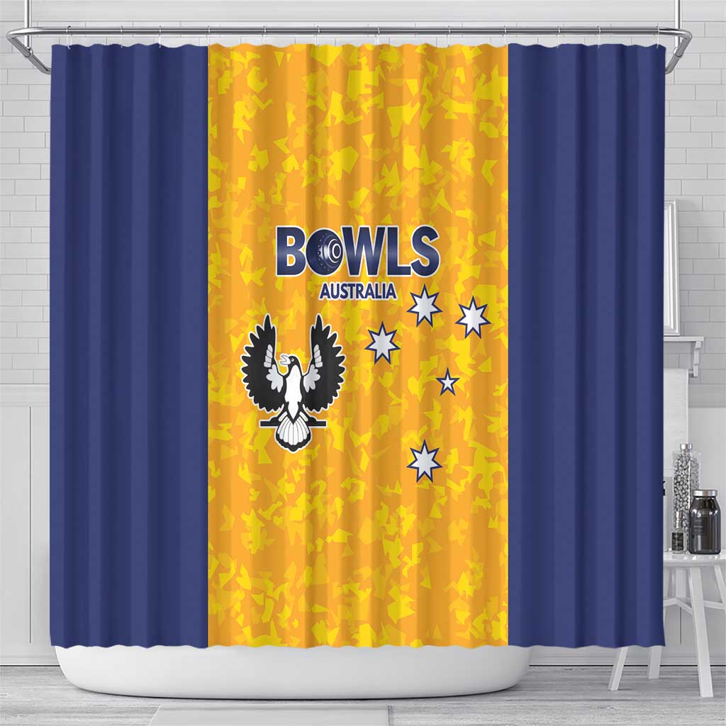 Australian South Australia Lawn Bowls Shower Curtain Aussie Minimalist Style - Aussie Hoodie