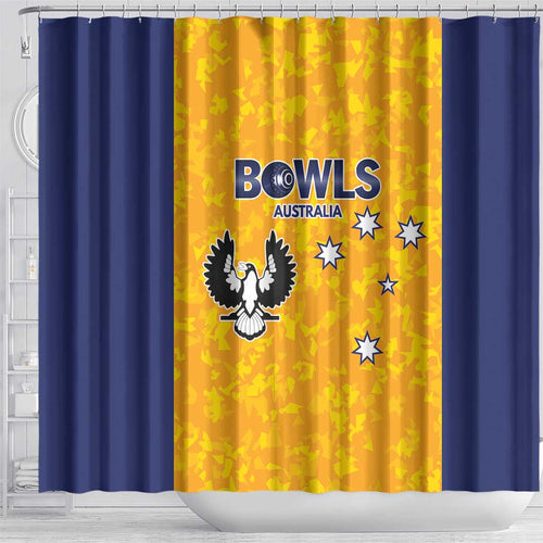 Australian South Australia Lawn Bowls Shower Curtain Aussie Minimalist Style - Aussie Hoodie