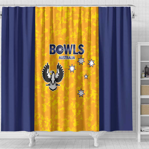 Australian South Australia Lawn Bowls Shower Curtain Aussie Minimalist Style - Aussie Hoodie