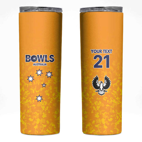 Australian South Australia Lawn Bowls Custom Skinny Tumbler Aussie Minimalist Style - Aussie Hoodie