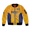Australian South Australia Lawn Bowls Custom Sleeve Zip Bomber Jacket Aussie Minimalist Style - Aussie Hoodie