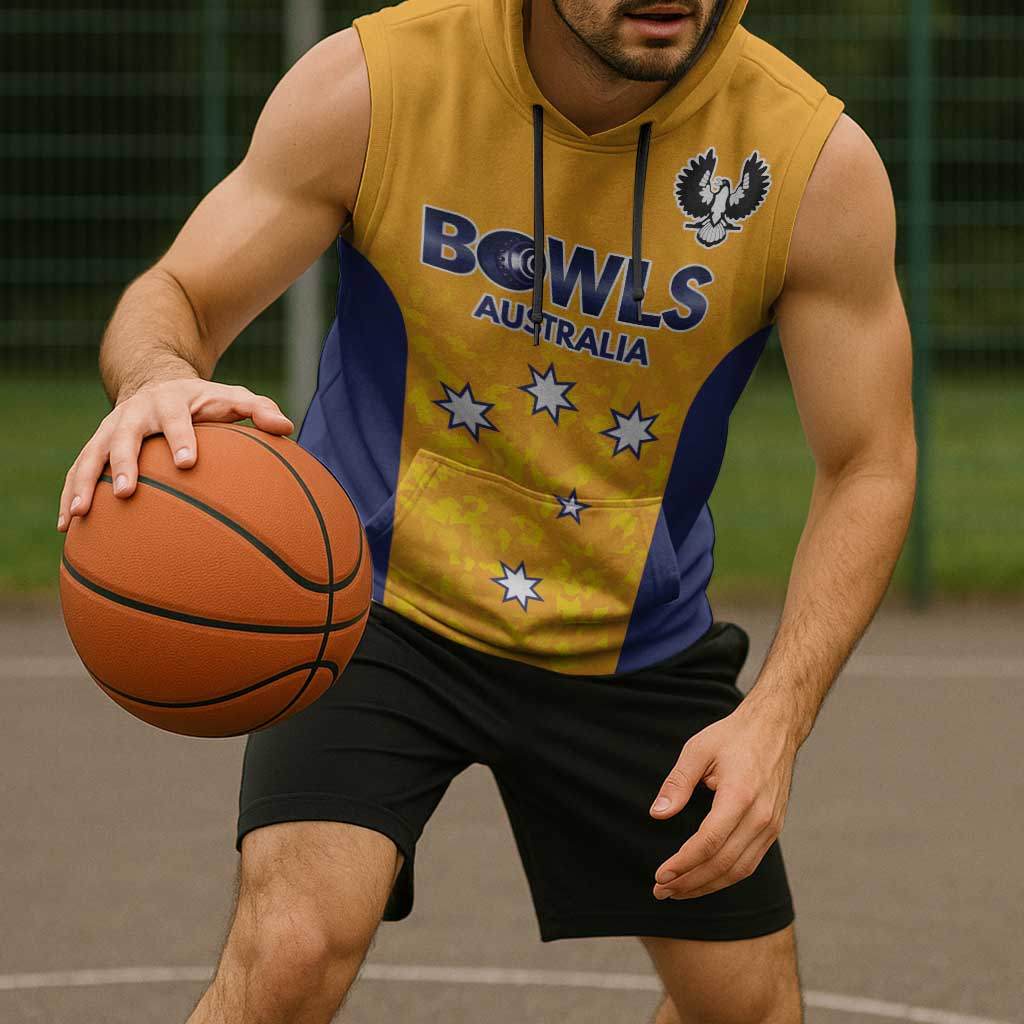 Australian South Australia Lawn Bowls Custom Sleeveless Hoodie Aussie Minimalist Style - Aussie Hoodie