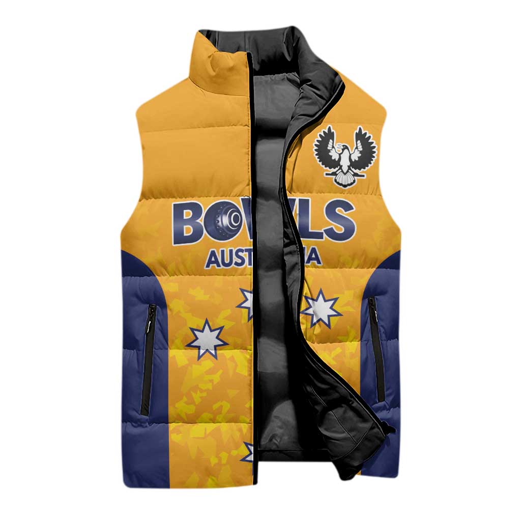 Australian South Australia Lawn Bowls Custom Sleeveless Puffer Jacket Aussie Minimalist Style - Aussie Hoodie