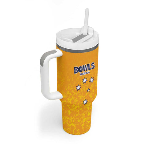 Australian South Australia Lawn Bowls Custom Tumbler With Handle Aussie Minimalist Style - Aussie Hoodie