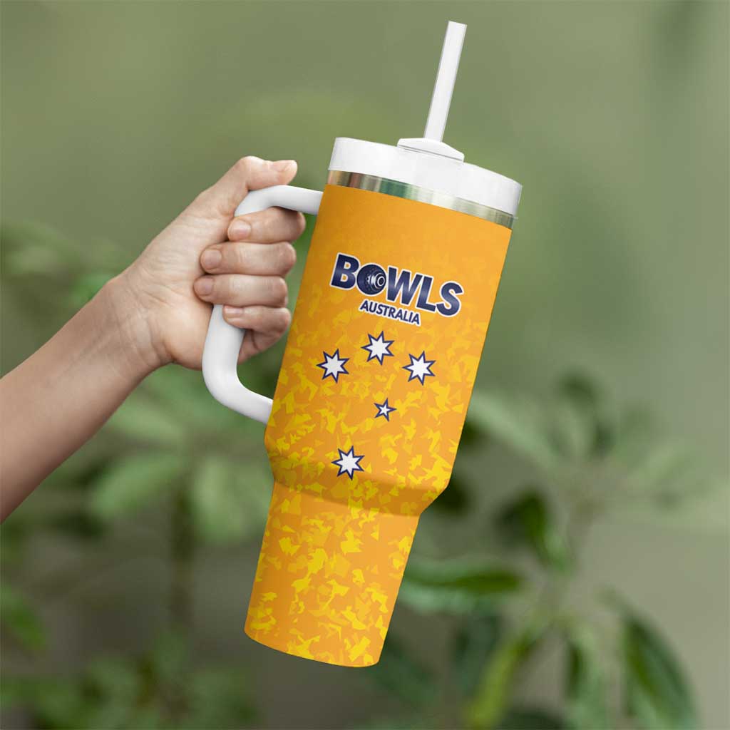 Australian South Australia Lawn Bowls Custom Tumbler With Handle Aussie Minimalist Style - Aussie Hoodie