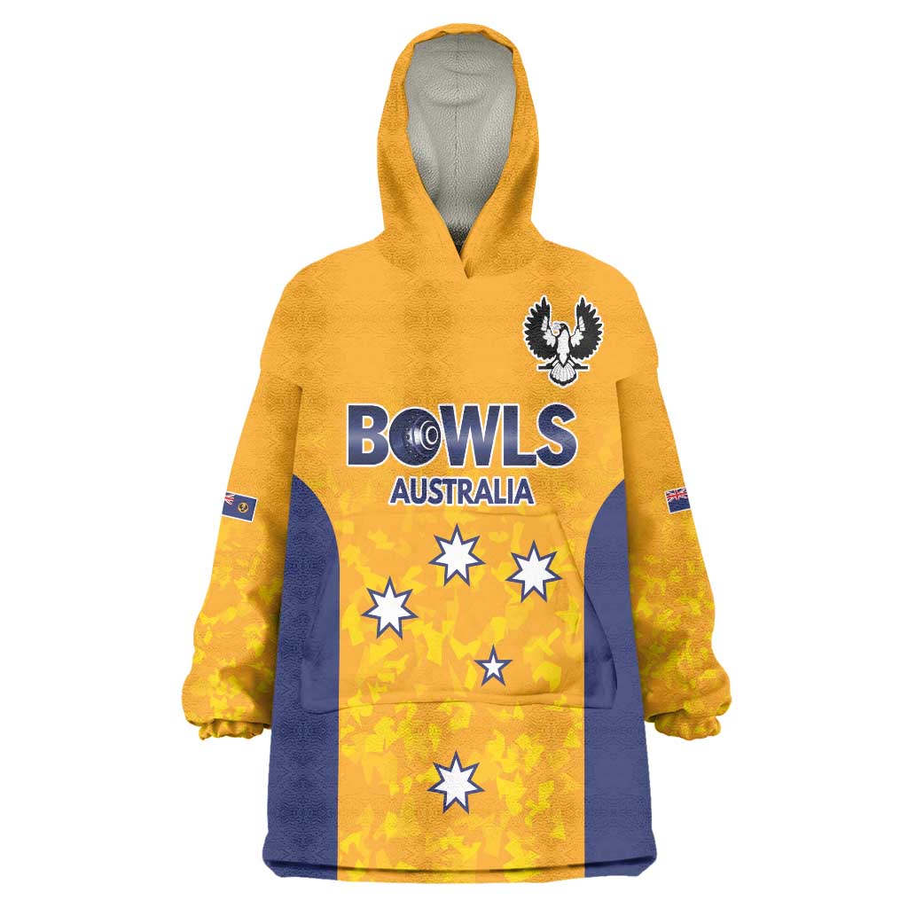 Australian South Australia Lawn Bowls Custom Wearable Blanket Hoodie Aussie Minimalist Style - Aussie Hoodie