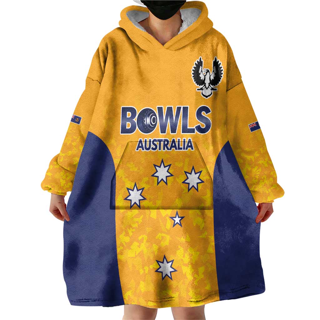 Australian South Australia Lawn Bowls Custom Wearable Blanket Hoodie Aussie Minimalist Style - Aussie Hoodie