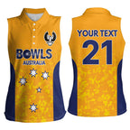 Australian South Australia Lawn Bowls Custom Women Sleeveless Polo Shirt Aussie Minimalist Style - Aussie Hoodie
