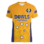 Australian South Australia Lawn Bowls Custom Women V-Neck T-Shirt Aussie Minimalist Style - Aussie Hoodie