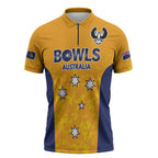 Australian South Australia Lawn Bowls Custom Zipper Polo Shirt Aussie Minimalist Style - Aussie Hoodie