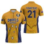 Australian South Australia Lawn Bowls Custom Zipper Polo Shirt Aussie Minimalist Style - Aussie Hoodie