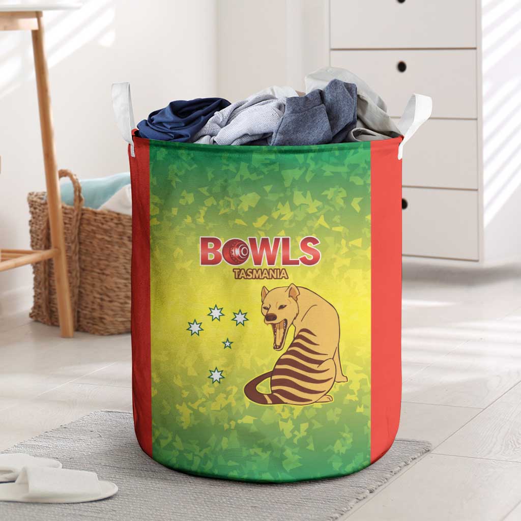 Australian Tasmania Lawn Bowls Laundry Basket Aussie Minimalist Style - Aussie Hoodie