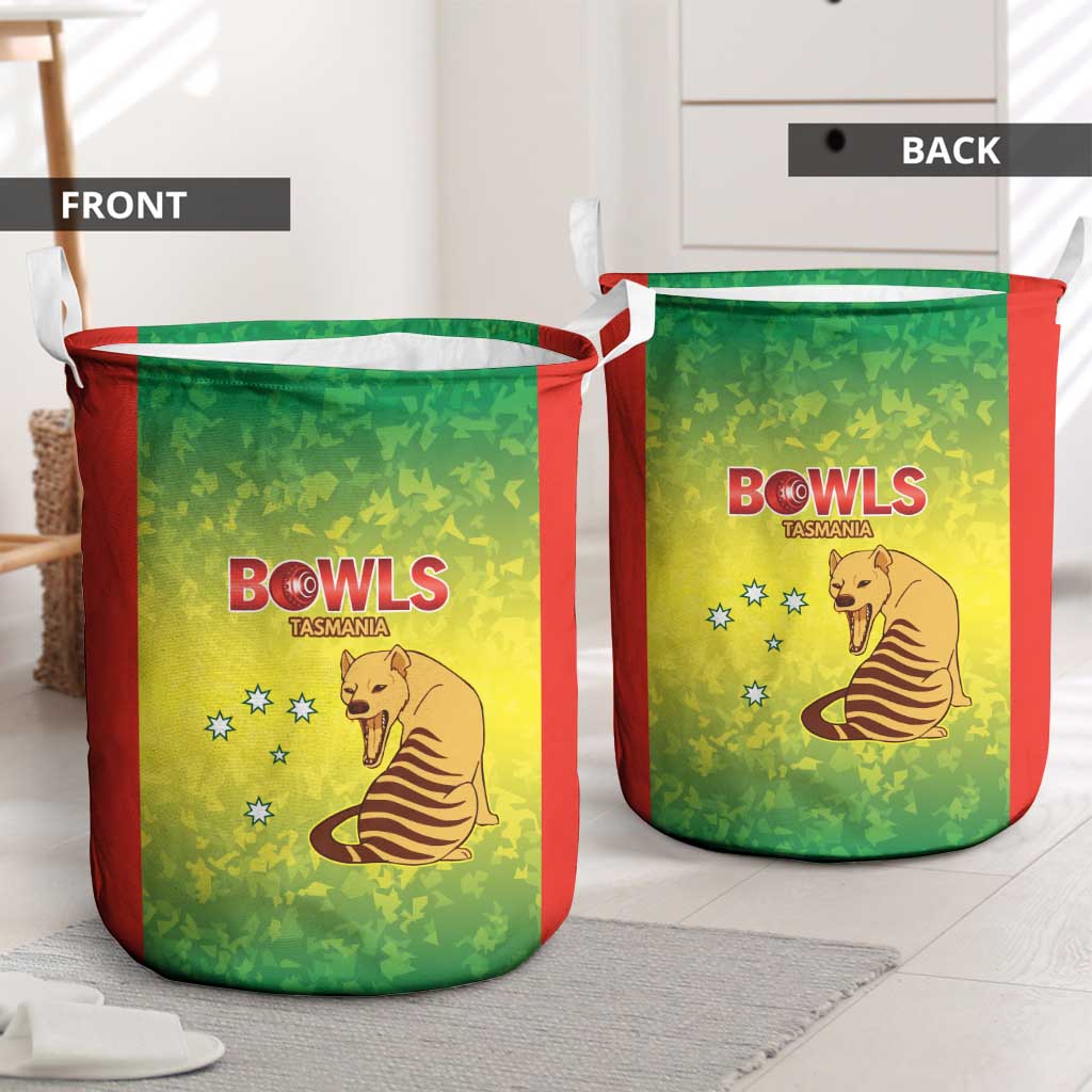 Australian Tasmania Lawn Bowls Laundry Basket Aussie Minimalist Style - Aussie Hoodie