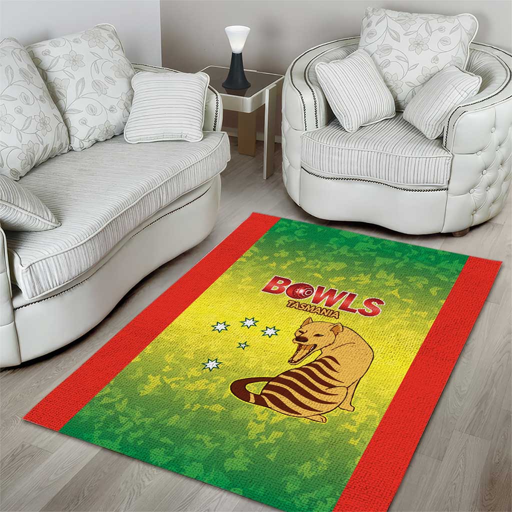 Australian Tasmania Lawn Bowls Area Rug Aussie Minimalist Style - Aussie Hoodie