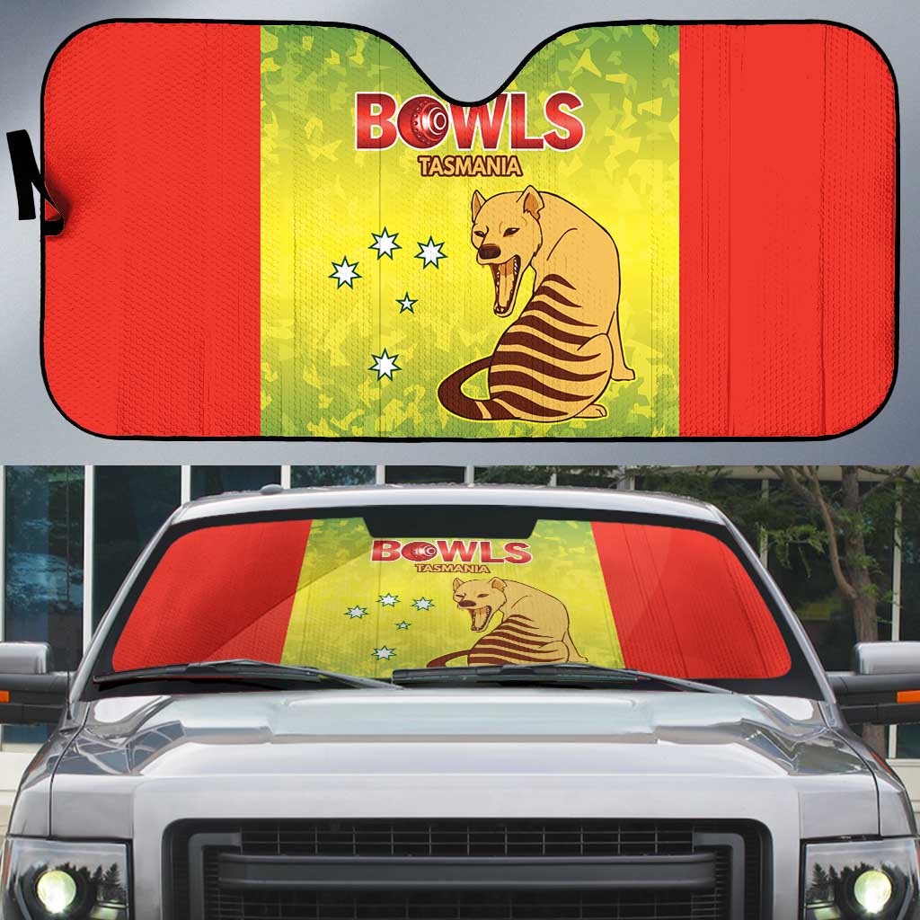Australian Tasmania Lawn Bowls Auto Sun Shade Aussie Minimalist Style - Aussie Hoodie