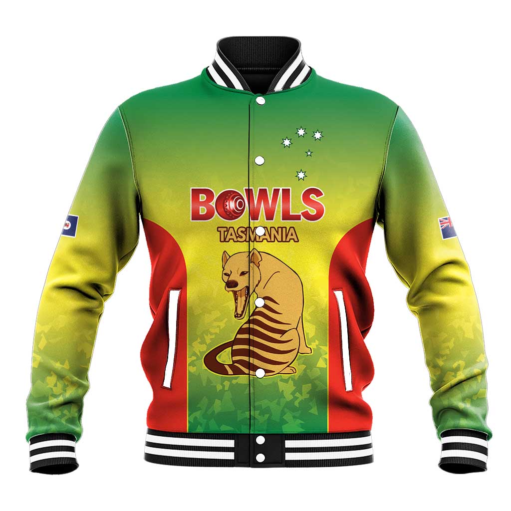 Australian Tasmania Lawn Bowls Custom Baseball Jacket Aussie Minimalist Style - Aussie Hoodie