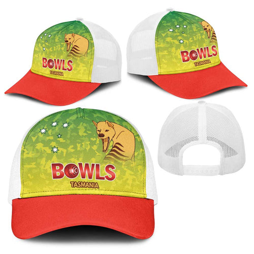 Australian Tasmania Lawn Bowls Baseball Net Cap Aussie Minimalist Style - Aussie Hoodie
