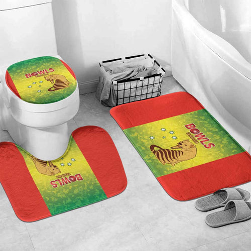 Australian Tasmania Lawn Bowls Bathroom Set Aussie Minimalist Style - Aussie Hoodie