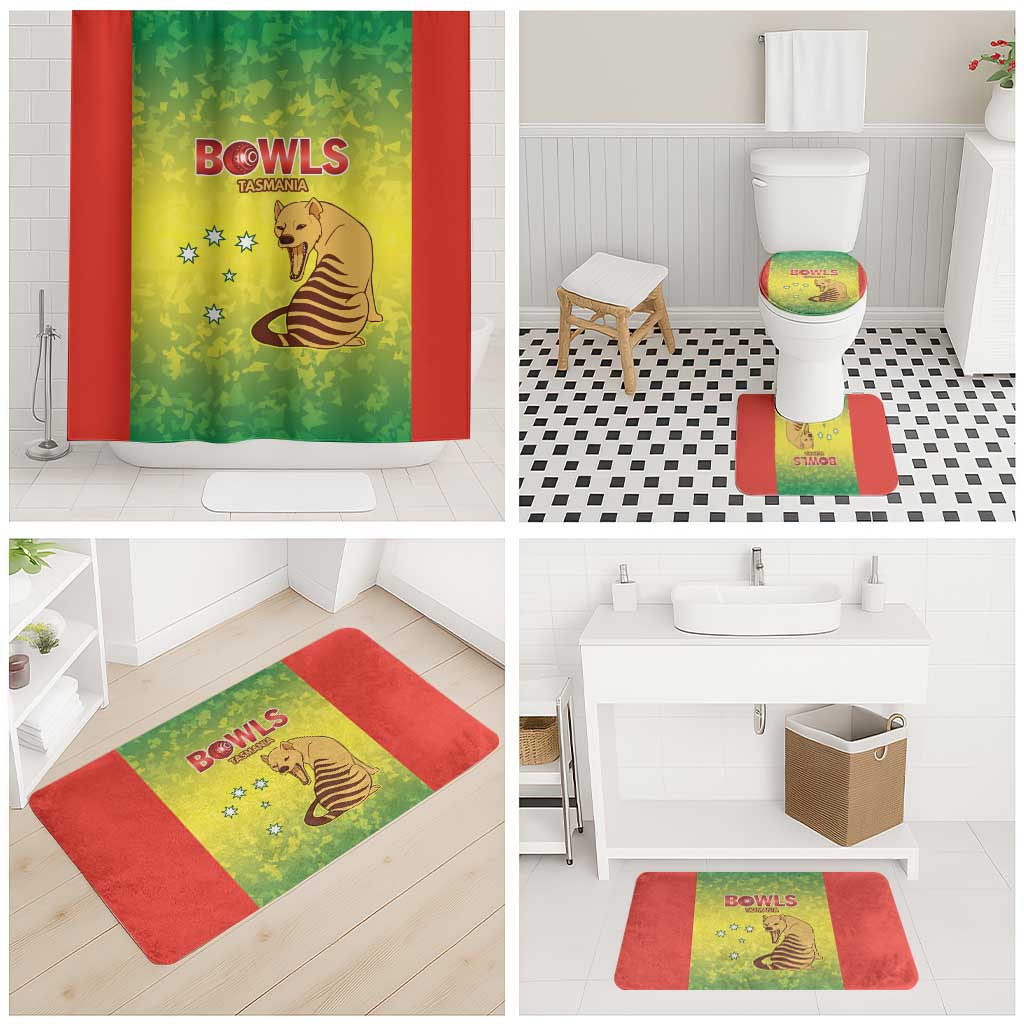 Australian Tasmania Lawn Bowls Bathroom Set Aussie Minimalist Style - Aussie Hoodie