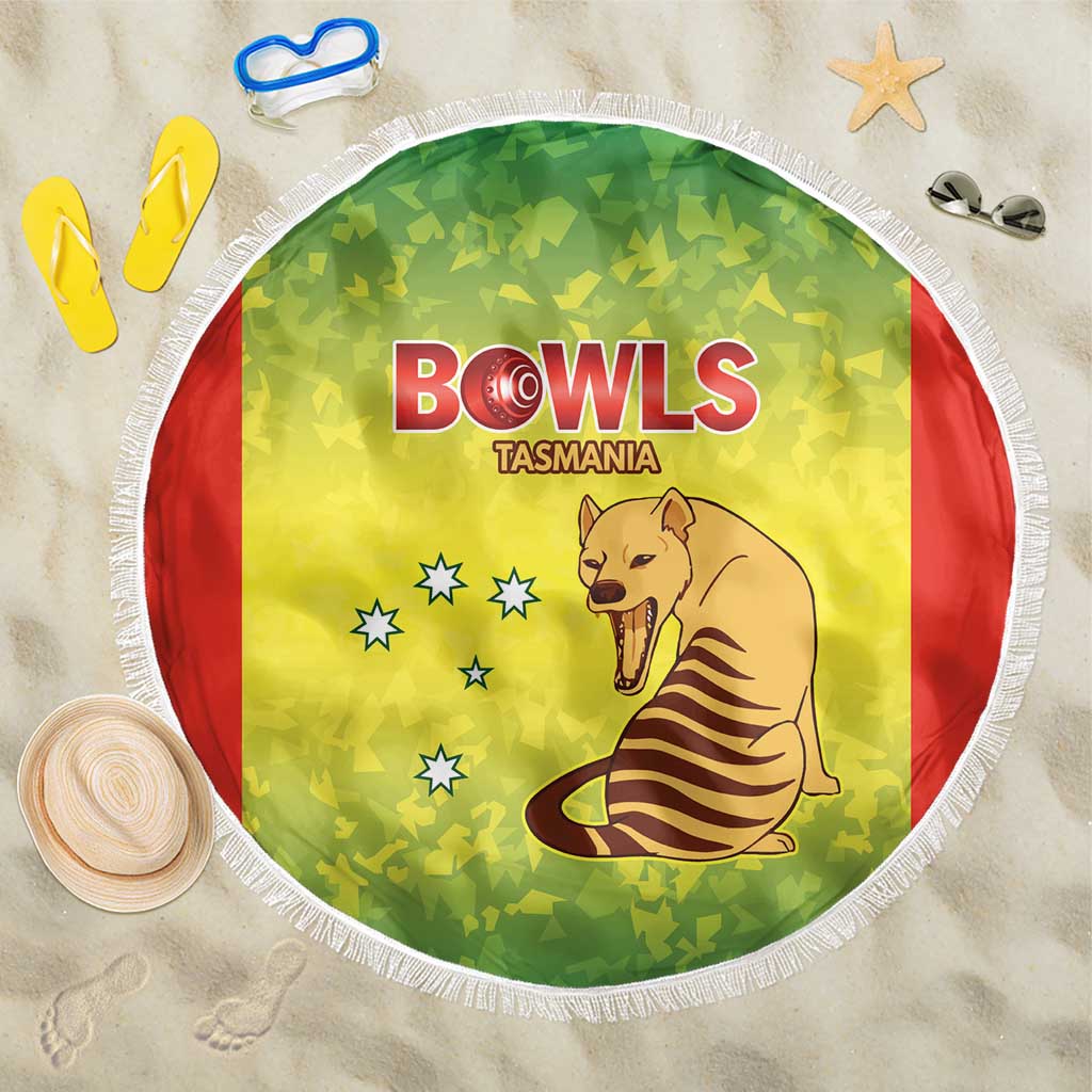 Australian Tasmania Lawn Bowls Beach Blanket Aussie Minimalist Style - Aussie Hoodie