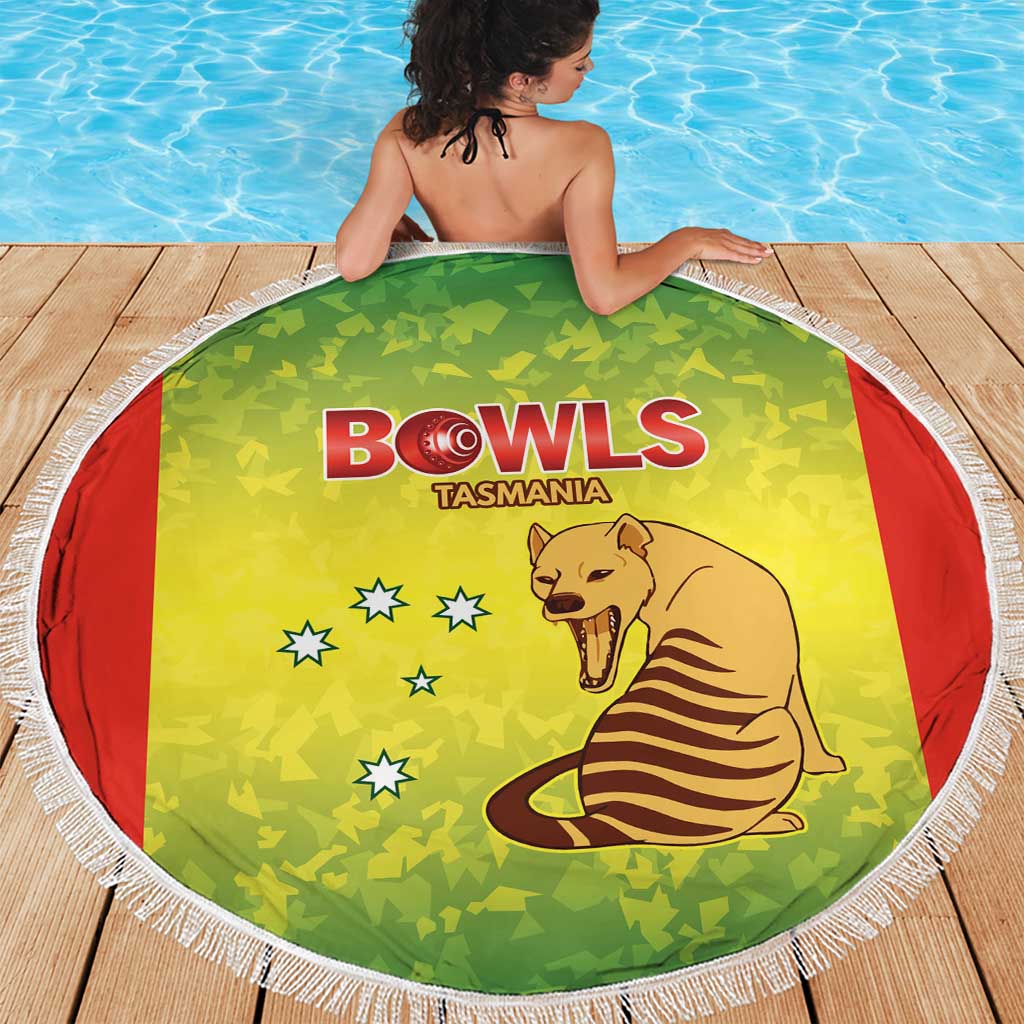 Australian Tasmania Lawn Bowls Beach Blanket Aussie Minimalist Style - Aussie Hoodie
