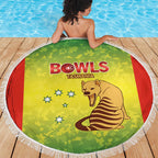 Australian Tasmania Lawn Bowls Beach Blanket Aussie Minimalist Style - Aussie Hoodie