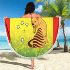 Australian Tasmania Lawn Bowls Beach Blanket Aussie Minimalist Style - Aussie Hoodie