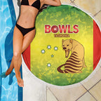 Australian Tasmania Lawn Bowls Beach Blanket Aussie Minimalist Style - Aussie Hoodie