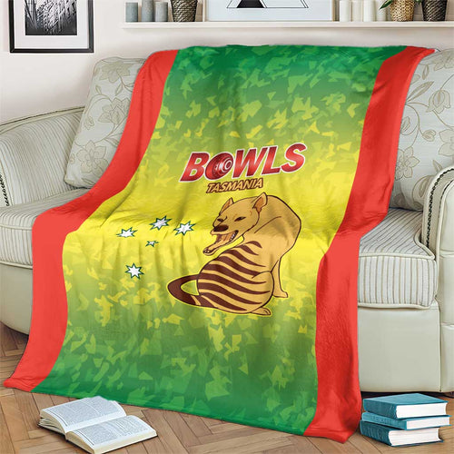 Australian Tasmania Lawn Bowls Blanket Aussie Minimalist Style - Aussie Hoodie
