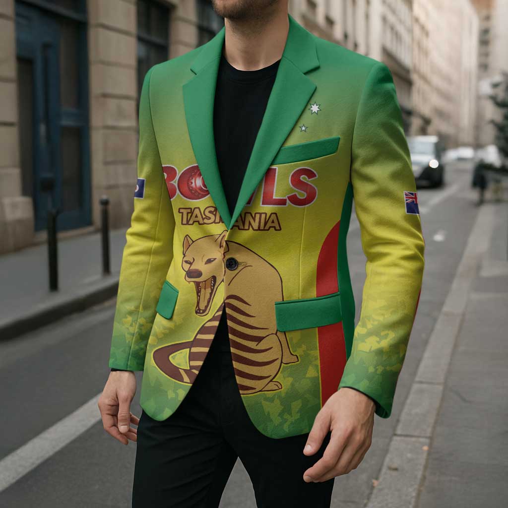 Australian Tasmania Lawn Bowls Custom Blazer Aussie Minimalist Style - Aussie Hoodie