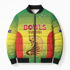Australian Tasmania Lawn Bowls Custom Bomber Puffer Jacket Aussie Minimalist Style - Aussie Hoodie