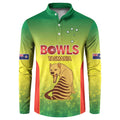 Australian Tasmania Lawn Bowls Custom Button Sweatshirt Aussie Minimalist Style - Aussie Hoodie