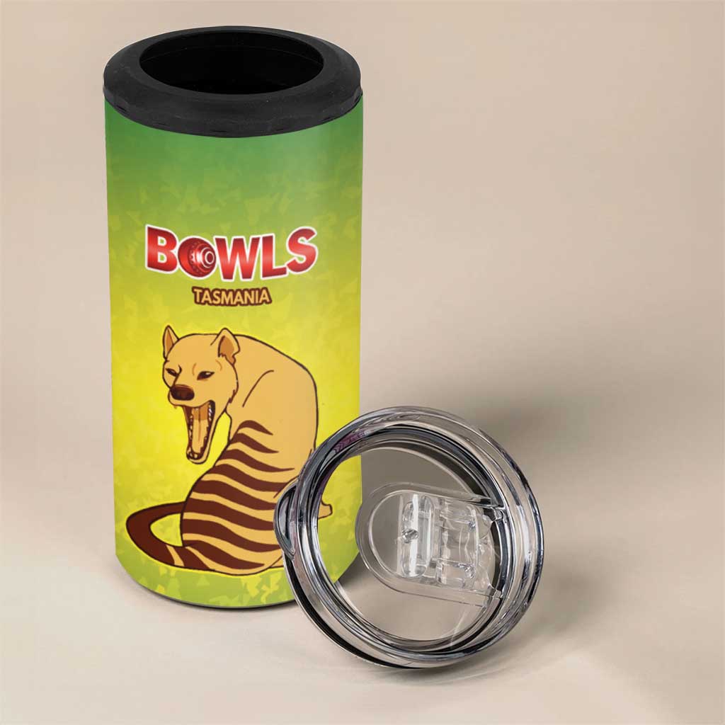 Australian Tasmania Lawn Bowls Custom 4 in 1 Can Cooler Tumbler Aussie Minimalist Style - Aussie Hoodie