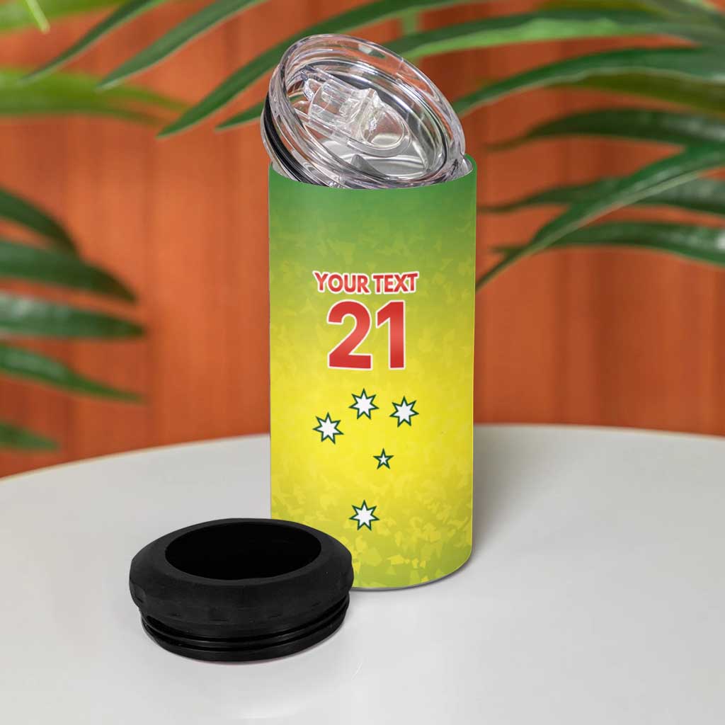 Australian Tasmania Lawn Bowls Custom 4 in 1 Can Cooler Tumbler Aussie Minimalist Style - Aussie Hoodie