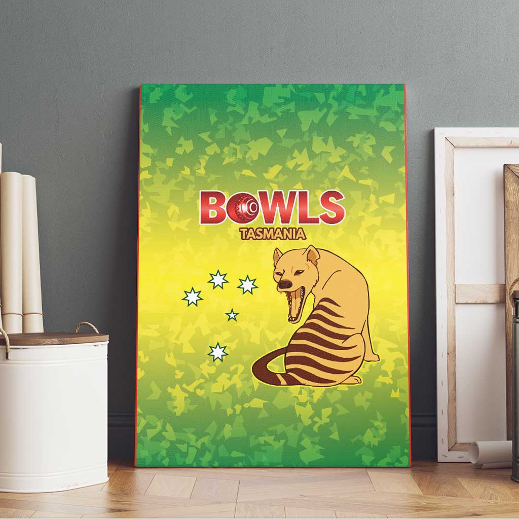 Australian Tasmania Lawn Bowls Canvas Wall Art Aussie Minimalist Style - Aussie Hoodie