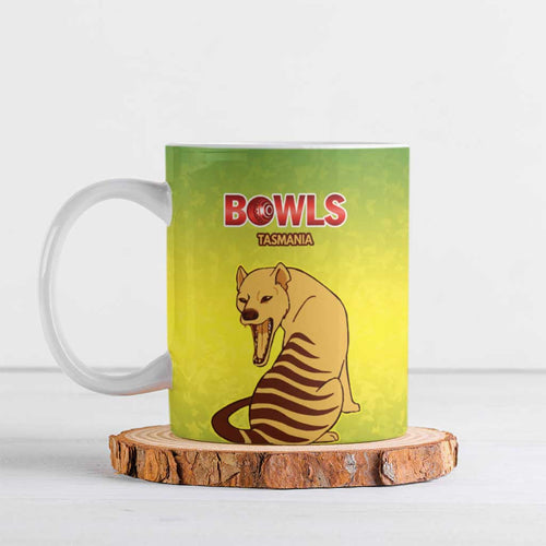 Australian Tasmania Lawn Bowls Custom Ceramic Mug Aussie Minimalist Style - Aussie Hoodie