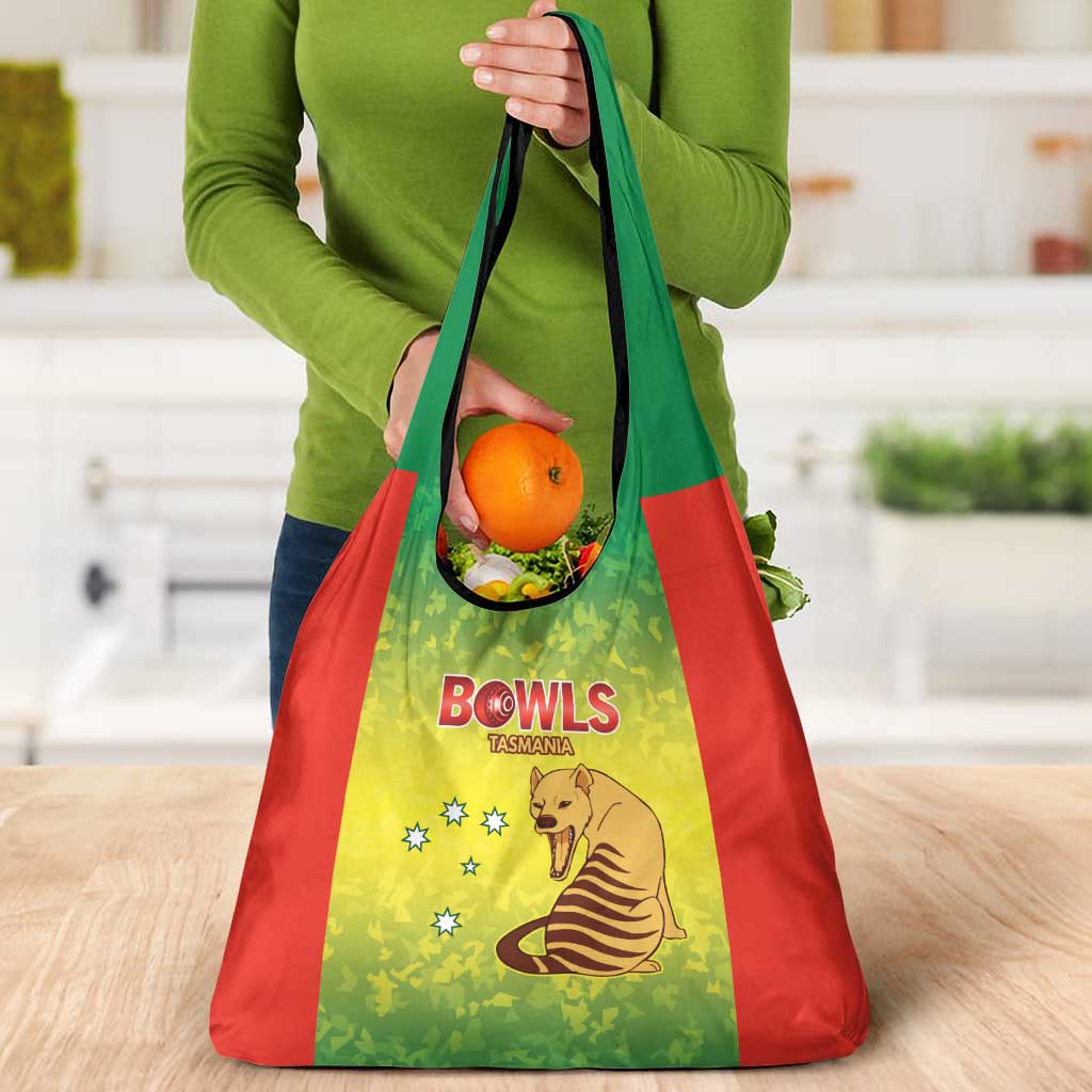 Australian Tasmania Lawn Bowls Grocery Bag Aussie Minimalist Style - Aussie Hoodie
