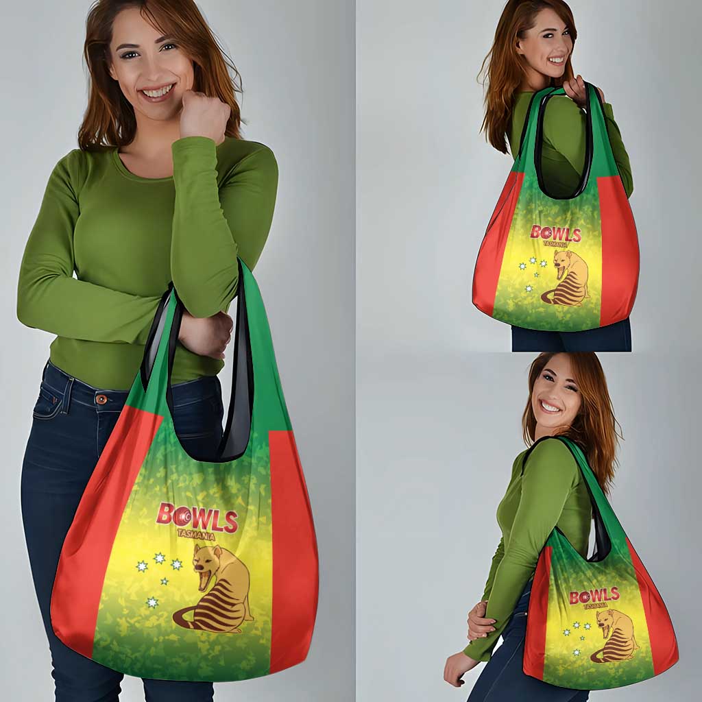 Australian Tasmania Lawn Bowls Grocery Bag Aussie Minimalist Style - Aussie Hoodie