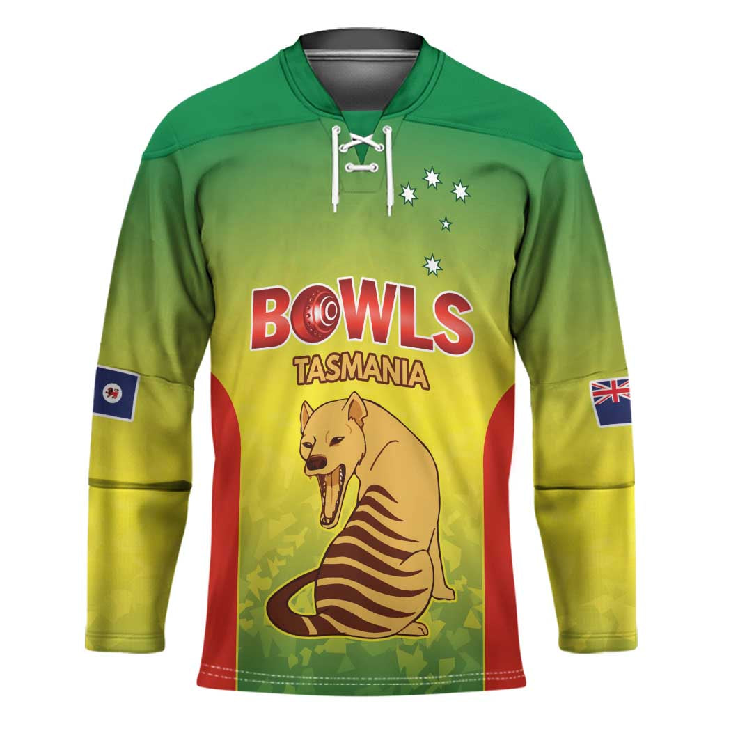 Australian Tasmania Lawn Bowls Custom Hockey Jersey Aussie Minimalist Style - Aussie Hoodie