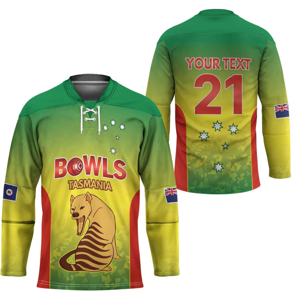 Australian Tasmania Lawn Bowls Custom Hockey Jersey Aussie Minimalist Style - Aussie Hoodie
