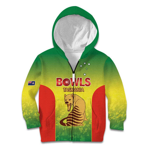 Australian Tasmania Lawn Bowls Custom Kid Hoodie Aussie Minimalist Style - Aussie Hoodie
