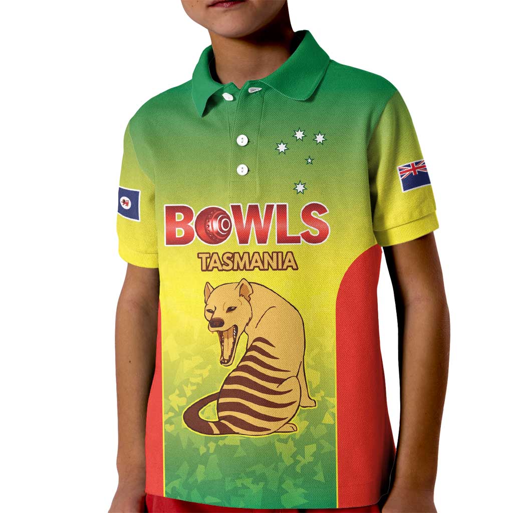 Australian Tasmania Lawn Bowls Custom Kid Polo Shirt Aussie Minimalist Style - Aussie Hoodie