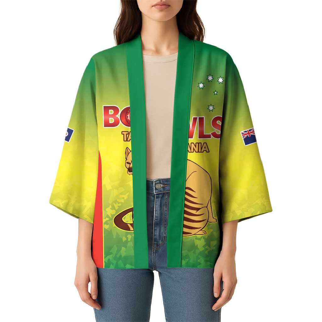 Australian Tasmania Lawn Bowls Custom Kimono Aussie Minimalist Style - Aussie Hoodie