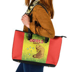 Australian Tasmania Lawn Bowls Leather Tote Bag Aussie Minimalist Style - Aussie Hoodie