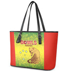 Australian Tasmania Lawn Bowls Leather Tote Bag Aussie Minimalist Style - Aussie Hoodie